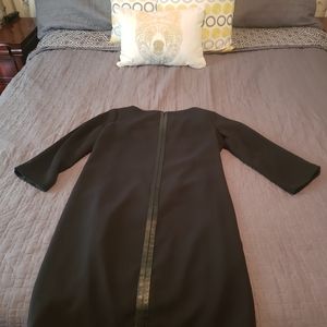 Vince black dress w/ leather detail&pockets. Size 4